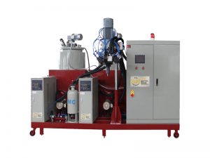 china medium temperatura polyurethane pu bubble elastomer casting machine
